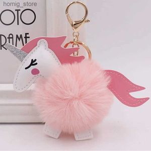 Plush keychains Koreaanse mode schattige pluche sleutelhanger cartoon tas sleutelhanger bont ball school tas accessoires hanger y240415