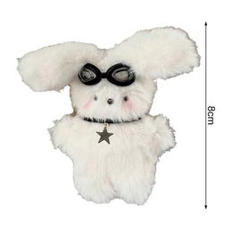 Pluche sleutelhangers Mooie cartoon konijn pop Lichtgewicht speelgoed Draag een bril Mini sleutelhanger Portemonnee Accessoires Decoratie 230911