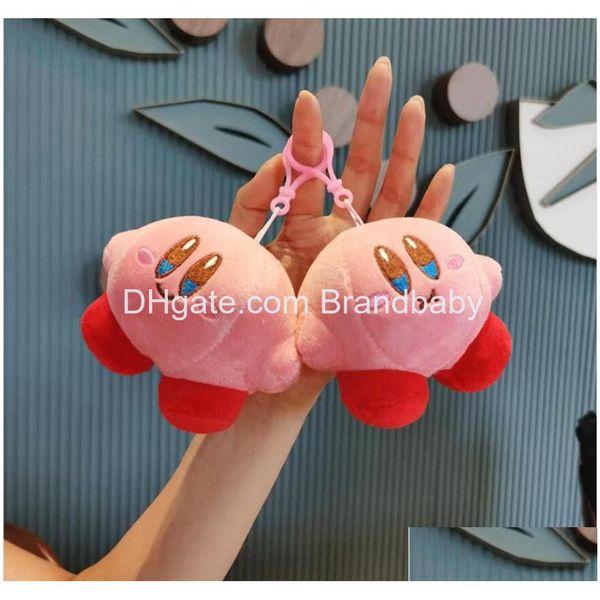 Keychains en peluche Kelechains Pink Little Kirby Jewelry Schoolbag Backpack Ornement Kids Gifts Environ 10 cm Drop Livraison Toys Animaux en peluche Pendan Otgki