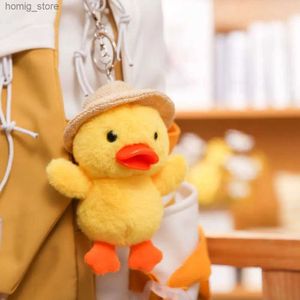 Plush Keychains pluche pop Little Yellow Duck Car Key Ring Bag Ornament Gevulde pluche pop Keychain Pendant Duckling Plush Toys Plush Keychain Y240415