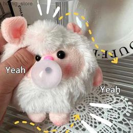 Plush Keychains Sheep Bubble Doll Pinch Decompress Hanger Kawaii Cartoon Pieak Diy Creativiteit Key Chain Accessoires Materiaal Kit Y240415