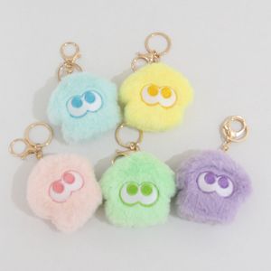 Llaveros de felpa Llaveros de Splatoon Accesorios Llaveros de dibujos animados lindos Anillos Joyería Calamar Pulpo Soporte para automóvil Diseño animal Bolsa Colgante con dije Regalo Chirrido o no