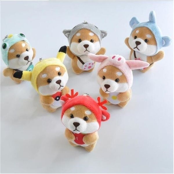 Porte-clés en peluche Style mignon Shiba Inu en peluche porte-clés petit pendentif jouets pour enfants animaux en peluche créatif cadeau d'anniversaire de noël 220923