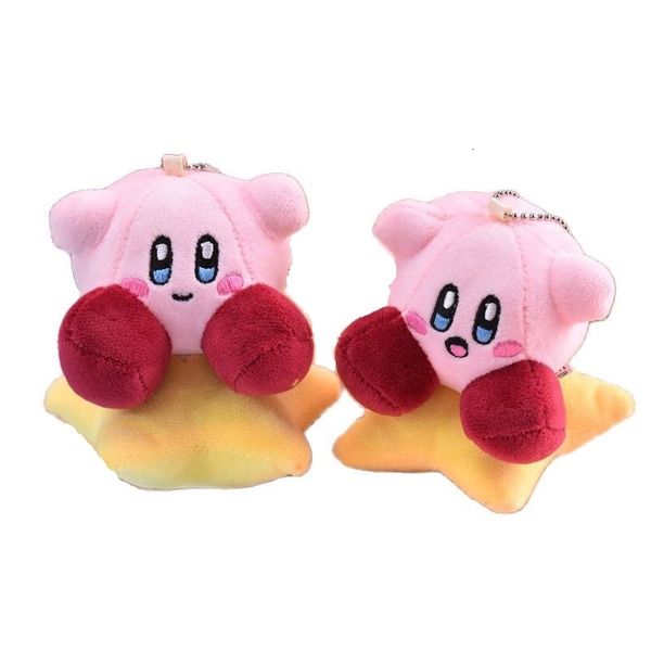 Porte-clés en peluche en gros 24 pcs/lot 10 cm mignon étoile Kirby en peluche jouet en peluche petit pendentif porte-clés cadeaux poupée pour enfants 231010