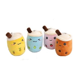 Porte-clés en peluche 50 pièces/lot 8cm, boisson mignonne, bouteille de thé au lait, pendentifs de poupée en peluche, Fruits, fraise, ananas, tasse, jouets en peluche, vente en gros, 231211