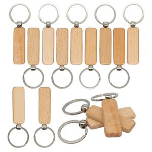Plush Keychains houten gravure leger rechthoek blanco houten sleutelhartketen houten spaties voor sleutelhangers 20 pack breedte 0,7 inch 230818
