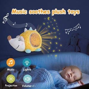 Felpa Light - Up toys Baby Sleep Chupetes para dormir Baby Portable White Noise Sound Machine Proyector de luz nocturna Baby Lullaby Animal de peluche de juguete 230621