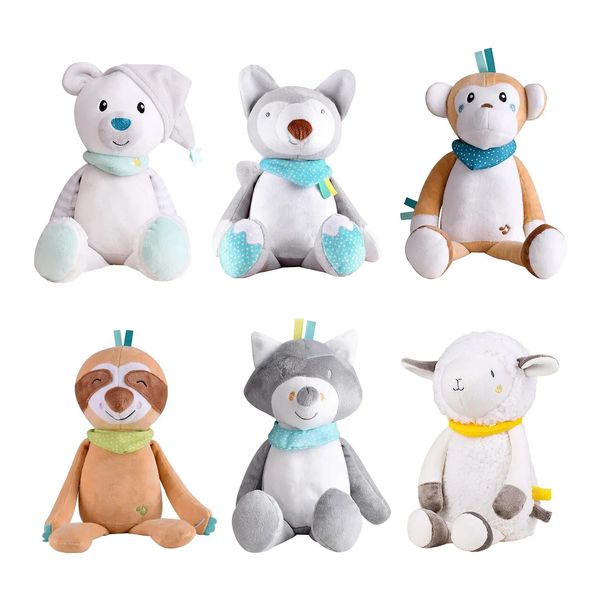 Juguetes de peluche con luz, juguete de peluche para dormir para bebés, canción de cuna creativa, almohadas suaves para cantar, juguetes de peluche para Navidad, cumpleaños, niños pequeños, niñas y niños 231212