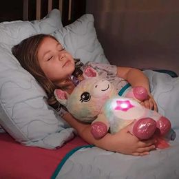 Pluche oplichtend speelgoed Sterrennachtlampje Sterprojector Knuffel Verjaardagsfeestje Kindercadeaus Sterrenstelsel Projectie Buiklamp Kerstcadeaus voor kinderen 231212