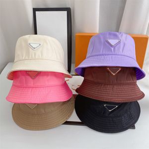 Felpa de lujo para hombre para mujer diseñador pescador sombrero triángulo cubo sombrero marca de moda P mujeres Beanie seis colores de alta calidad