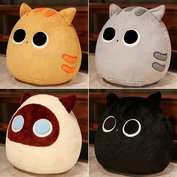 Oreillers en peluche Coussins 10 cm Belle Bande Dessinée Chat Poupées En Peluche Doux Animal Chaton Oreiller Jouets Kawaii Blanc Noir Cadeau pour Enfants Filles 230603