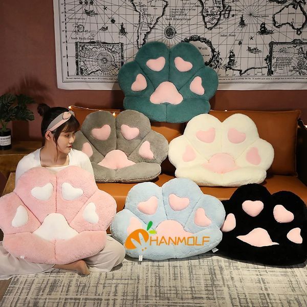 Oreillers en peluche Coussins 2 tailles Chat Ours Patte Coussin de siège en peluche Sol intérieur Canapé en peluche Coloré Décor animal Oreiller pour enfants Adultes Cadeau 231017