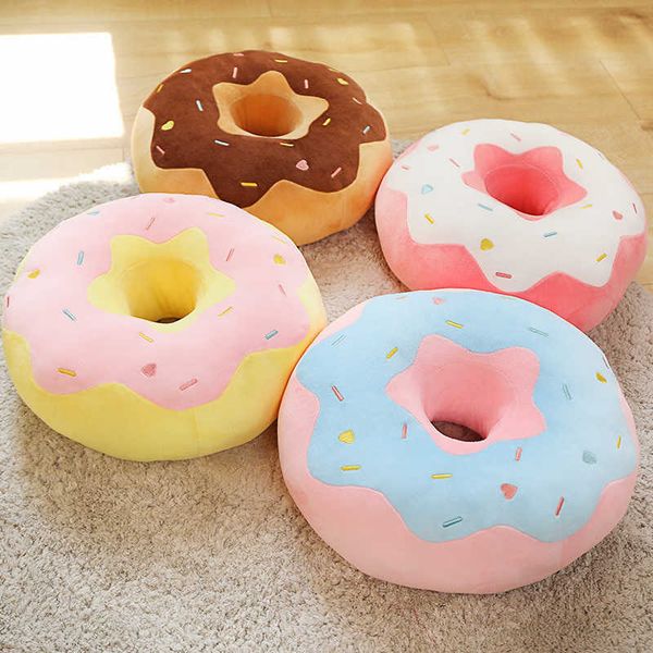 Oreillers en peluche Coussins 38 / 58cm Simulation Donut au chocolat Oreiller en peluche Mignon Peluches Peluches Jouet Doux Coussin De Voiture Coussins Jouets pour Filles R230620