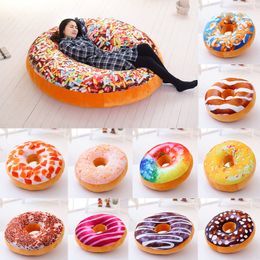 Pluche Kussens Kussens 38/60cm Donut Voedsel Speelgoed Kleurrijke Gevulde Ringvormige Decor Plushie Hoofd Kussen Zitkussen voor Stoel Indoor Vloer Sofa Kids Gift 230729