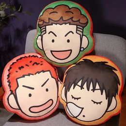 Pluche kussens Kussens 40 cm Anime Slam Dunk Kussen Pop Sakuraki Hanamichi Rukawa Kaede Sendou Miyagi Ryouta Pluche Kussen Speelgoed Voor Kinderen Volwassen Gift 231129