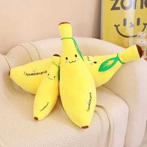 Oreillers en peluche coussins 40 cm caricaturé doux Smile banane Banana Toys Fruit Fruit Doll Creative Girls Valentin Gift Baby Appease Plux Toy Doll H240521