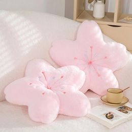 Pluche Kussens Kussens 45 cm Roze Sakura Kussen Kawaii Bloemen Mat Levensechte Zachte Kersenbloesem Kussen Plushie Props 231009