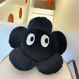 Oreillers en peluche Coussins 60cm Dessin animé Kawaii Big Eyes Fleur Coussin Oreiller Noir Fleur Doux Chaise Coussin Canapé Oreiller De Chevet Salon Décor À La Maison 230719