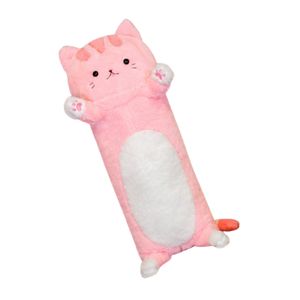 Oreillers en peluche Coussins 80CM Mignon Chat Étreignant Oreiller Vivid Animal Image Poupée Convient Pour La Décoration De Bureau À Domicile 230726