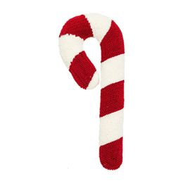 Pluche kussens Kussens Kerst Snoep Pluche Kussen Prachtig Rood Wit Zoete Lollipop Sierkussen Kerstversiering voor Slaapkamer Woonkamer 231129