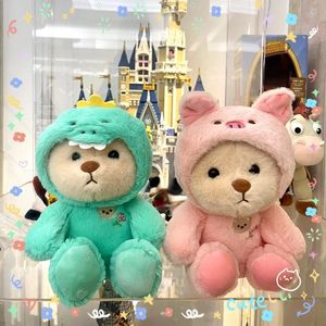 Oreillers en peluche coussins Cosplay cochon rose dinosaure ours en peluche jouet en peluche dessin animé Animsl Dressing lapin lapin marron peluche pour enfants anniversaire 230922