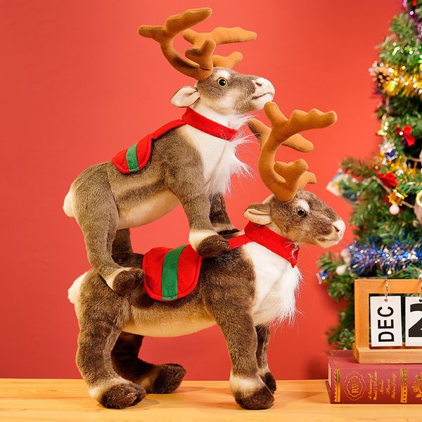 Oreillers en peluche coussins mignon jouet de renne poupée de cerf de noël décorations d'élan de noël joyeux pour enfants cadeau 230922