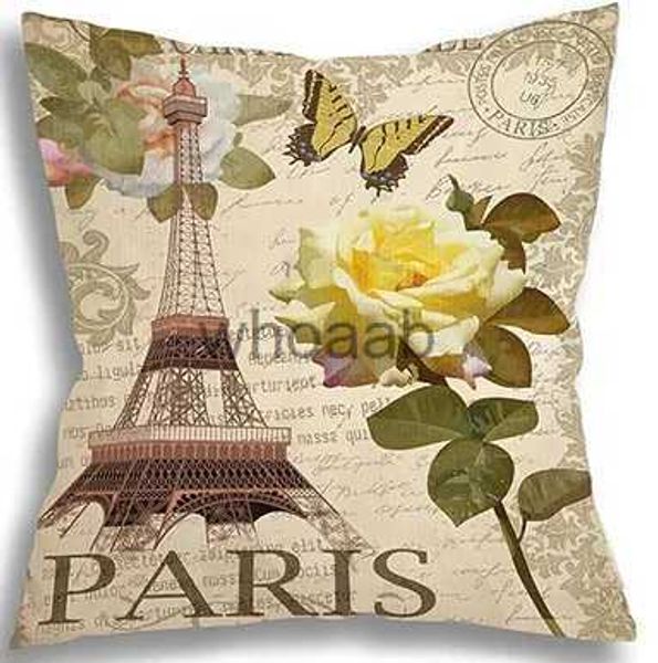 Almohadas de felpa Cojines Flor Mariposa Decoración Funda de almohada Cojín Funda de asiento Decoración del hogar Sofá 45x45 funda de almohada Decoración de otoño YQ231003