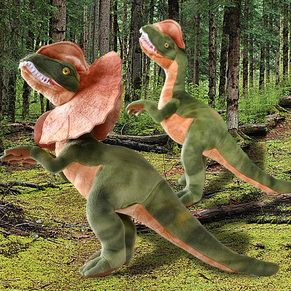 Oreillers en peluche Coussins Jurassic Park Dilophosaurus Dinosaure Jouet Lézard À Double Aigrette Figure En Peluche Cool Enfants Cadeau pour Enfants Drop 221104