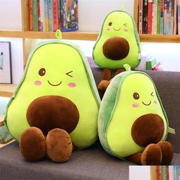 Cojines de felpa Cojines Nuevo Aguacate Juguete de peluche Lindo Creativo Fruta Muñeca Almohada Cojín Decoración del coche Regalos del día de San Valentín Ho240S Dr Dhs69