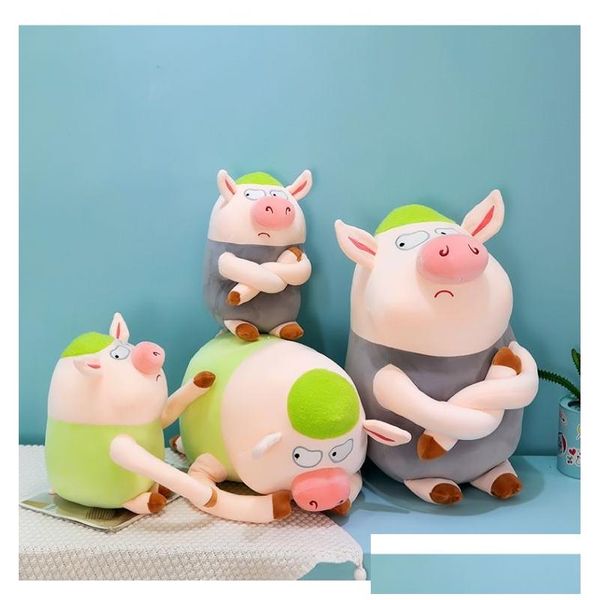 Oreillers en peluche Coussins Tartes Jouet Énorme Cochon Stuff Animal Piggy P Oreiller Cadeau De Noël Poupée Douce Jouets Pour Enfants Stitch Cartoon Kawaii Drop Dhpah