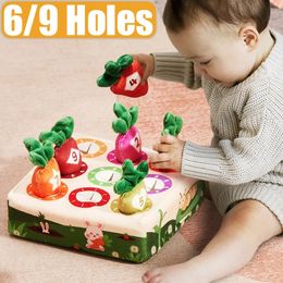 Peluche tirant la carotte jouet pour l'éducation précoce développement coloré jeux de radis bébé enfants garçon fille apprentissage jouets sensoriels 240307