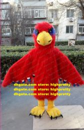 Plush Red Eagle Hawk Mascot Mascot Costume Tiercel Falcon Vulture Adult Cartoon Welkom de portier Grad Night ZZ7812