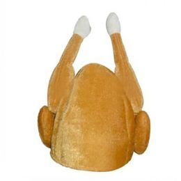 Pluche geroosterde kalkoenhoeden spooktaculaire creaties decor hoed gekookte kippenvogel geheim voor Thanksgiving kostuum verkleed feest g0814