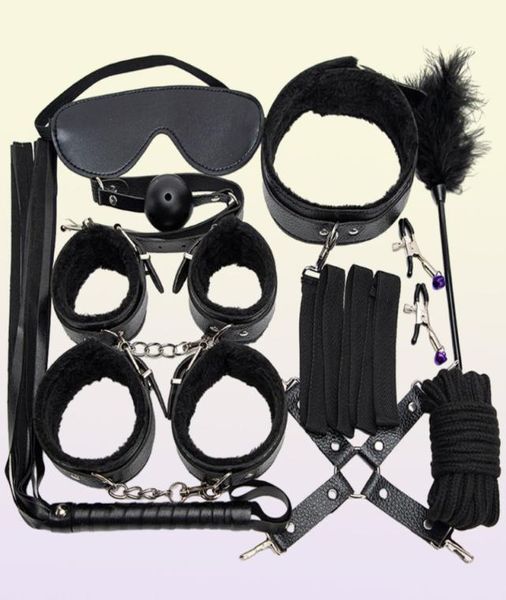 SMPPS SMPRES BESOIRES CONSTAGE CUIR CUIR WHIP Hands et pied menottes Ball Adult Training Training Lower Body Femme Supplies Torture TOLL8463800