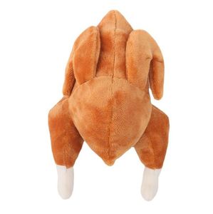 Jouets pour animaux de compagnie de poulet rôti grinçant en peluche Jouets pour chiens