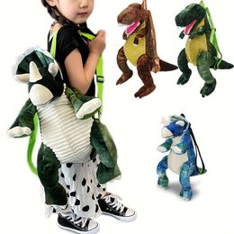 Mochila T-Rex de lujosa para niños Bolsa de dinosaurio para niños con correas ajustables Accesorios de disfraces de dinosaurio para niños y niñas