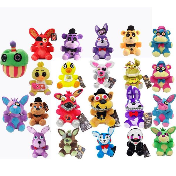 Juguete de peluche 15 cm 25 cm Freddy muñeca oro fazbear Mangle zorro oso Bonnie peluche animal cumpleaños de los niños regalo de Navidad envío gratis DHL / UPS