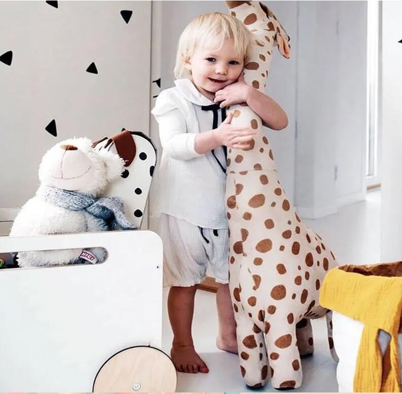 Peluche grande taille 45-100cm, Simulation girafe, jouets en peluche douce, poupée de couchage en peluche, jouet pour garçons et filles, cadeau d'anniversaire