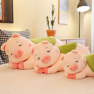 Peluche cochon poupée grand cochon couché lit de poupée dormir oreiller fille cadeau de vacances