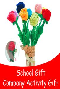 Plush Toy Sun Flower Rose Cartoon Gordijn Flower Valentine039S Day Bouquet Birthday Bruiloft Geschenk 7962216