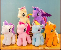 Peluches de 25 cm, animales de peluche, encantadores, pequeños juguetes de caballo de edición coleccionable, juguetes de algodón PP como regalos para niños, regalos k7947366