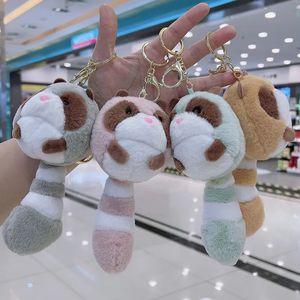 Porte-clés jouets en peluche, porte-clés sac d'ours à queue étrange, petit pendentif raton laveur, porte-clés de Couple, poupée 2024