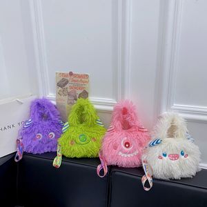 Jouets en peluche Sac à bandoulière simple rectangulaire Monstres de dessin animé Protagoniste du film Jouet en peluche Cadeau Sac à dos en peluche Vente en gros en stock par Fast Air