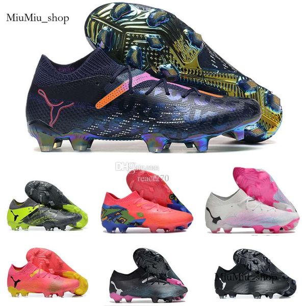 PM Soccer Shoes Future 7 FG Pack fenomenal Black White Pink Football Cateser Teaser Ultimate Club Navy Loveable FTR Boots 722