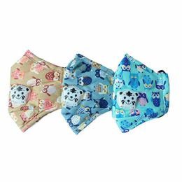 PM2.5 Wasbaar Resuable Kinderen Gezicht Ontwerp Maskers Mond Masker met Adem Klep Anti-Dust Fabric Maskers met Filter Snel Schip