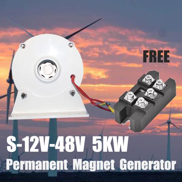 Générateur d'éoliennes PMG 6000W 12V 24V 48V 500 RPM AC CC POWER MAGNÉTIQUE Dynamo Water Turbine Hydro Alternateur Free Energy