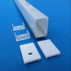Gratis verzending PMMA cover met melkachtig wit aluminium led profiel aluminium led edge lit profiel, aluminium profiel led strip licht