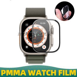 PMMA Beschermende flexibele film voor Apple Watch 6 7 8 Schermbeschermer 38 mm 42 mm 40 mm 41 mm 45 mm 49 mm 44 mm