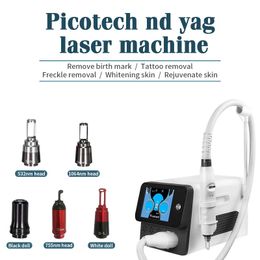 PMU MED Kliniek Gebruik Pico Nd Yag Laser 755 532 1064nm Pijnloze tatoeage verwijderen Gezichtsverjonging Draagbare Pico Q Switch Laser Mchine met 5 lasersondes