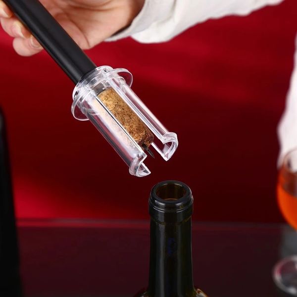 Ouvre-bouteille de vin à pompe pneumatique, tire-bouchon avec aiguille en acier inoxydable, outil de retrait de liège facile à nettoyer